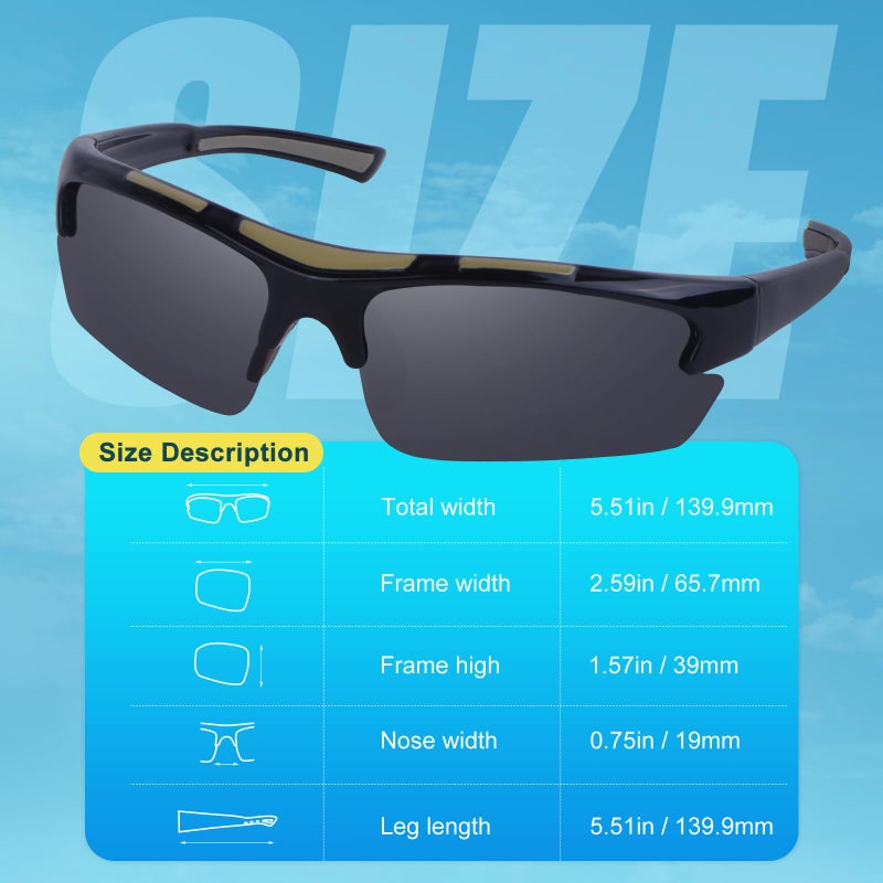 Duduma Polarized Sports Sunglasses for Men Women Fishing Cycling Running Golf Driving Glasses Tr62 Superlight Frame - Image 4